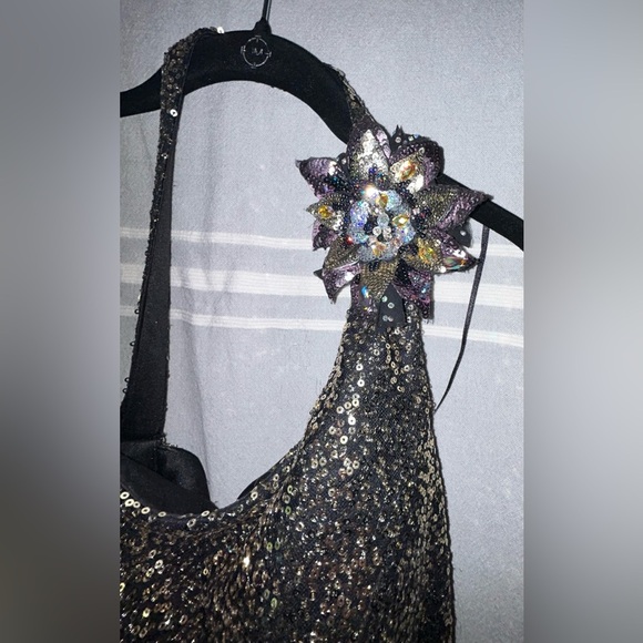 Faviana One Shoulder low back Sequin long Prom bridal formal Dress with … - Picture 8 of 8